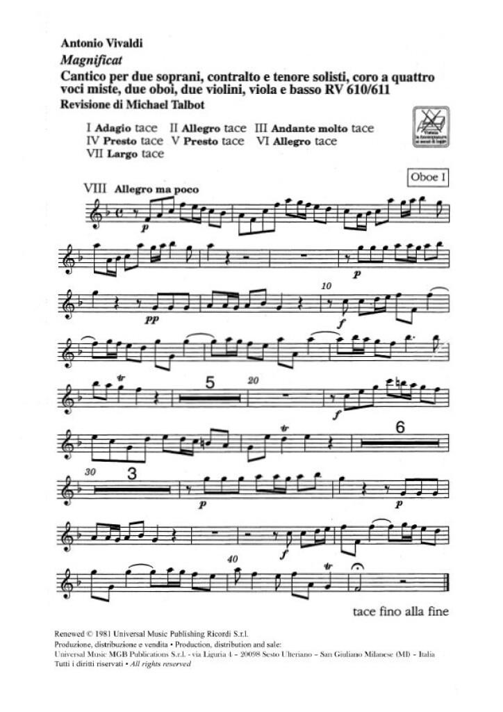 Magnificat Rv 610-611 - Ed. Critica M. Talbot